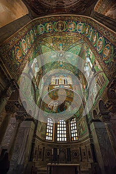 Mosaics of Basilica of San Vitale, Ravenna, Italy photo