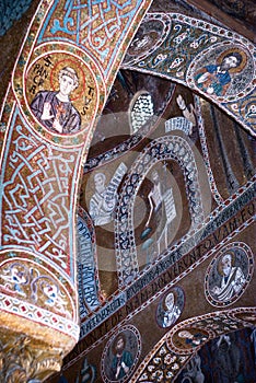 Mosaics from Cappella Palatina. The Palatine Chapel in the Norma photo