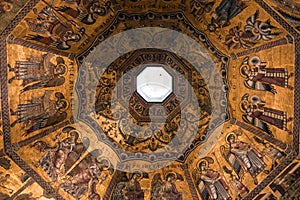 Mosaics ceiling at Baptistery of San Giovanni Battistero photo