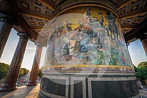 Mosaics commemorating union of Germany on the base of Victory Column (Siegessaule) - Berlin, Germany