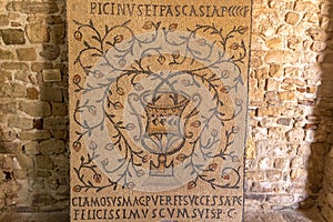 Mosaics in the Euphrasian Basilica Porec town, Croatia