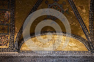 Mosaics of Hagia Sophia in Fatih, Istanbul, Turkey