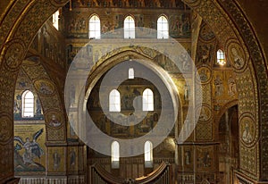 Mosaics in interior of Monreale Cathedral