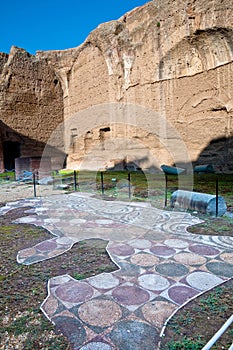 Mosaics in Palestre at Terme di Caracalla at Rome photo