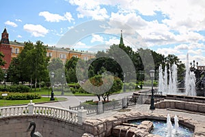 Moscow Alexander Garden near Kreml