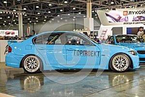 MOSCOW - AUG 2016: BMW E90 presented at MIAS Moscow International Automobile Salon on August 20, 2016 in Moscow, Russia