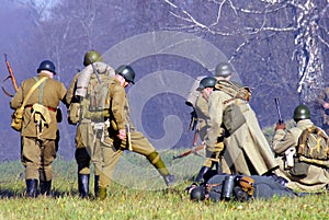 Moscow battle historical reenactment