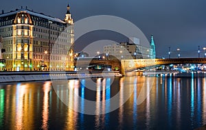 Moscow cityscape night img