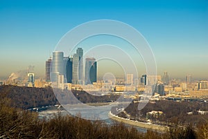 Moscow business center. Panorama.