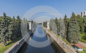 Moscow Canal Gateway in Mnevniki.