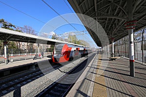 Moscow Central Circle - Little Ring, MCC,or MK MZD, Russia. Verkhnie Kotly railway station