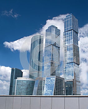 Moscow City Business centre buildings in Moscow