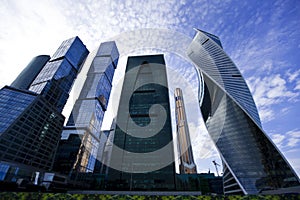 Moscow city office buildings