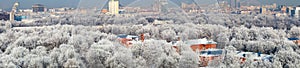 Moscow city panoramic view from high point