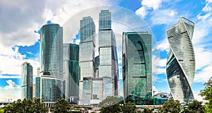 Moscow city, Russia Moscow International Business Center High-rise buildings.