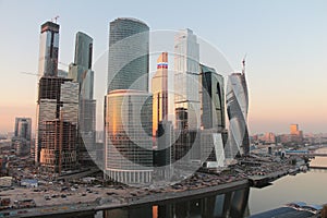 Moscow City skyscrapers