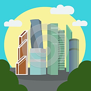 Moscow-city Vector illustration