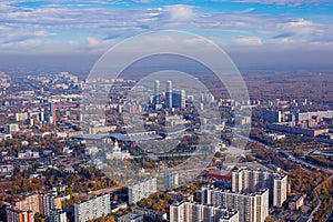 Moscow city. View from the Ostankino Tower