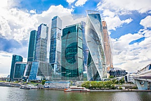 Moscow City - view of skyscrapers Moscow International Business Center, Russia