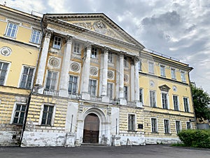 Moscow, Demidov`s estate of 18 century in Gorokhovsky lane, 4 in the summer in cloudy day