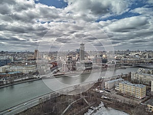 Moscow International House of Music Performing Arts Centre. Krasniye Kholmy. Russian National Orchestra. Aerial view