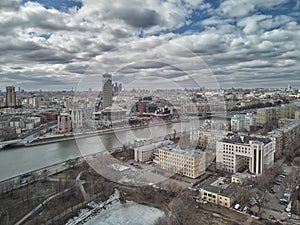 Moscow International House of Music Performing Arts Centre. Krasniye Kholmy. Russian National Orchestra. Aerial view