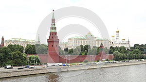 Moscow July 28, 2022 Kremlin summer timelapse in the afternoon