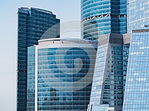 MOSCOW - JUN 23, 2018: Complex of International Business Center in Moscow at sunny day