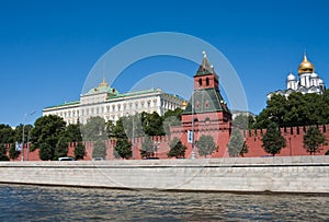 Moscow. Kreml.Wall, Kremlin Palace and Cathedrals