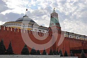 The Moscow Kremlin. The dome of the building of the Senate, and Senate tower