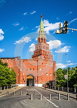 Moscow Kremlin gate in summer, Russia