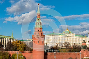 The Moscow Kremlin, Grand Kremlin Palace and Vodovzvodnaya Sviblova Tower