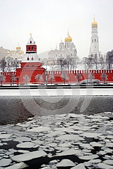 Moscow Kremlin and Moscow river embankment