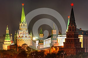 Moscow Kremlin at night