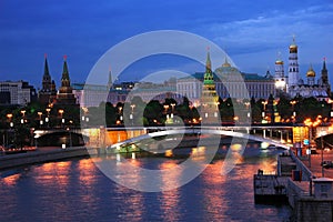 Moscow kremlin at night