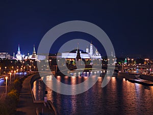 Moscow Kremlin at night, Russia