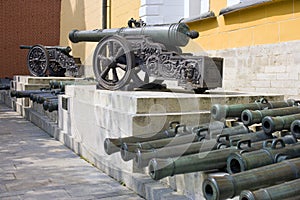 Moscow Kremlin old bronze cannon