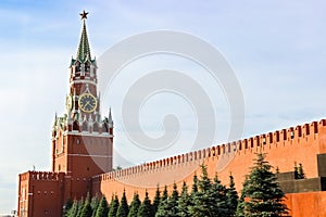 Moscow Kremlin, Red Square, Spasskaya Tower.