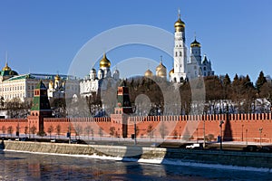 Moscow Kremlin, Russia. View from Moskvorecky brid