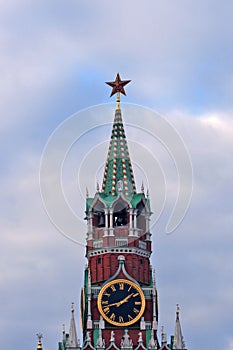 Moscow. Kremlin. The Spasskaya Tower.