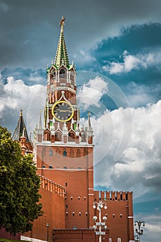 Moscow Kremlin with the Spasskaya tower