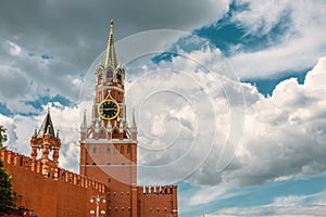 The Moscow Kremlin with the Spasskaya tower