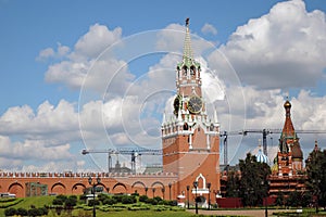 Moscow Kremlin. Spasskaya tower. Color photo