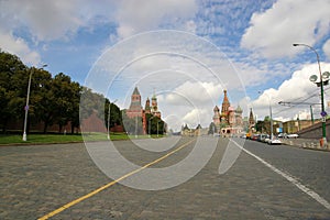 Moscow Kremlin and St. Basil Cathedral on Red Square