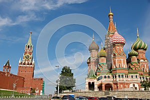 Moscow Kremlin and St. Basil Cathedral on Red Square