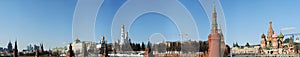 Moscow Kremlin on a sunny winter day (panorama), Russia