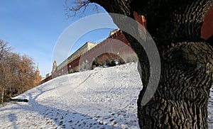 Moscow Kremlin on a sunny winter day, Russia