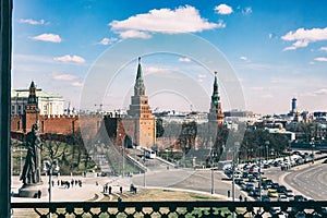 The Moscow Kremlin from an unusual viewpoint, Russia