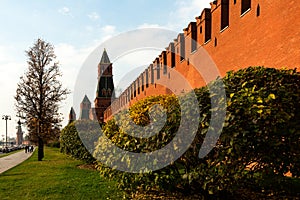 Moscow Kremlin wall and the Kremlin embankment