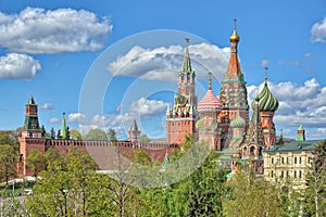 Moscow Landmarks Behind the Trees